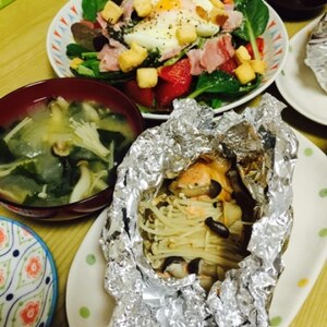 ＢＢＱレシピ☆鮭の塩バターホイル焼き